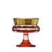 Mirth Rosalin Lead-Free Crystal, Cut, 24-Carat Gold (Floral Relief Decor) Footed Bowl 14,0 cm