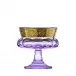 Mirth Alexandrite Lead-Free Crystal, Cut, 24-Carat Gold (Floral Relief Decor) Footed Bowl 14,0 cm