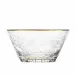 Maharani Clear Lead-Free Crystal, Cut, 24 Gold (Thin Line), Engraving Small Bowl 12,5 cm