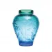 Lirio Underlaid Vase Aquamarine Green Lead-Free Crystal, Cut, Engraving Lake World 33 cm