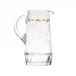 Paula Clear Lead-Free Crystal, Cut, Engraved Roses, 24-Carat Gold (Thin Line) Jug Water 1500 ml