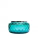 Chia Te Underlaid Bowl Aquamarine Green Lead-Free Crystal, Diamond Cut, Platinum (Wide Border) 28,6 cm