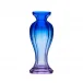 Amalfi Underlaid Vase Alexandrite Blue Lead-Free Crystal, Cut On 10 Edges 33 cm