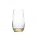 Jewel Clear Lead-Free Crystal, Cut, 24-Carat Gold (Wide Border) Tumbler