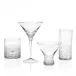 Cocktail Set /1 4 Pcs Set Clear Lead-Free Crystal, Cut Pebbles