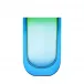 Four Seasons Aquamarine Green Lead-Free Crystal, Cut Underlaid Vase 29,0 cm