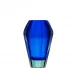Diva Underlaid Vase Beryl Blue Lead-Free Crystal, Cut 20 cm