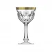 Lady Hamilton Goblet White Wine Clear Lead-Free Crystal, Cut, 24-Carat Gold (Relief Decor) 210 ml