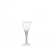 Maharani Goblet Liqueur Clear Lead-Free Crystal, Cut, 24 Gold (Thin Line), Engraving 50 ml