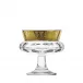 Mirth Clear Lead-Free Crystal, Cut, 24-Carat Gold (Relief Decor) Footed Bowl 14,0 cm