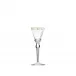 Paula Goblet Liqueur Clear Lead-Free Crystal, Cut, Engraved Roses, 24-Carat Gold (Thin Line) 50 ml