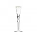 Paula /F Goblet Champagne Clear Lead-Free Crystal, Cut, Engraved Roses, 24-Carat Gold (Thin Line) 140 ml