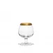 Pope /Ii/11520 Brandy & Cognac Clear Lead-Free Crystal, Cut Stem, 24-Carat Gold (Relief Decor) 320 ml