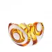 Rouge Overlaid Bowl Topaz Enamel, Special Cut 25 Cm