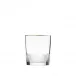 Royal /O Tumbler Whisky Or Water Clear Lead-Free Crystal, Cut, 24-Carat Gold (Thin Line) 370 ml