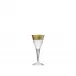 Splendid Goblet Liqueur Clear Lead-Free Crystal, Cut, 24-Carat Gold (Relief Decor) 45 ml