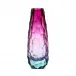 Stones Underlaid Vase Beryl Rose Lead-Free Crystal, Cut Polished Pebbles 40.5 cm