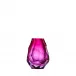 Stones Underlaid Vase Alexandrite Rose Lead-Free Crystal, Cut Polished Pebbles 13 cm