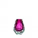 Stones Beryl Rose Lead-Free Crystal, Cut Polished Pebbles Underlaid Vase 13,0 cm