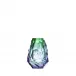 Stones Underlaid Vase Alexandrite Green Lead-Free Crystal, Cut Polished Pebbles 13 cm