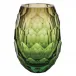 Caorle Underlaid Vase Ocean Green Rose Lead-Free Crystal, Cut Edges 30 cm