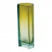 Rio Underlaid Vase Beryl Opal Yellow Lead-Free Crystal, Cut 25 cm