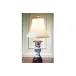 Blue Canton Shang Vase Lamp 20"