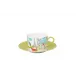 Vues De Paris Sage Green Tea Cup & Saucer (Special Order)