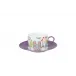 Vues De Paris Violet Tea Cup & Saucer (Special Order)