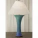 Calla Lily Vase Lamp Verdigris & Blue 35"