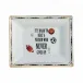 Never Give up... Sports…..Rectangular Ring Tray 5.75" x 3.5"