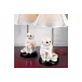 White Monkey Lamp, Pair 23"