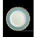 Chelsea Feather Turquoise Dessert 8.25"
