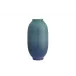 Lozenge Vase, Verdigris & Blue 17"x9.5"