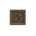 Pine Cone Square Tray, Salmon & Brown Large 12"