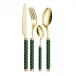 Corda (Rope) Green Gold Flatware