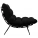 Hanzo Chair with Metal Legs, Charcoal Black