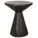 Pedestal Side Table, Black Fiber Cement