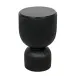 Large Kudoro Side Table with Black Marble Top, Black Burnt