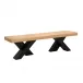 Gravity White Oak with Metal Bench
