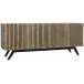 Illusion Sideboard with Metal Base, Bleached Walnut