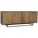 QS Ra Sideboard, Hand Rubbed Black with Teak