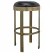 Prince Counter Stool with Leather, Brass Finish