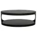 Qs Eclipse Oval Coffee Table, Black Metal