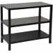 2 Shelf Side Table, Hand Rubbed Black
