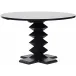 Zig-Zag Base Dining Table, 48", Hand Rubbed Black