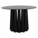 Column Dining Table, Black Metal