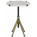 QS Edith Adjustable Side Table, Small, Antique Brass, Metal and Quartz