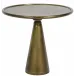 Hiro Side Table, Short, Antique Brass