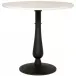 Cobus Side Table, Black Metal with White Stone